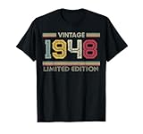 Photo Gallery t-shirt compleanno vintage 1948 nato nel 1948 maglietta Photo Gallery t-shirt compleanno vintage 1948 nato nel 1948 maglietta
