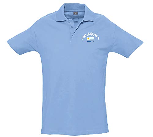 Supportershop Unisex Portugal Rugby Polo Shirt Sky Blue, unisex_adult, 5060672800594, blue, XXL