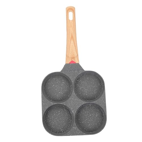 GOOHOCHY 感温四孔ノンスティックフライパン 多機能カップ卵焼き器 家用朝食パンケーキ調理器具 実用的で掃除簡単