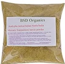 BSD Organics Kuppaimeni/Indian Acalypha/Indian nettle Leaves Powder - 100 Gm / 3.5 Oz