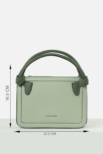 Image of Van Heusen Women's Satchel Bag |Pastel Shade|Mint| Crossbody Detachable Strap