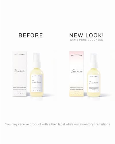 Earth Harbor Treasure Barrier Boost Glazing Milk – Vegan Essence Moisturizer for Sensitive, Dry & Acne-Prone Skin – Oat Ceramides & Sea Buckthorn – Hydrates, Calms & Repairs Skin Barrier – 2 oz