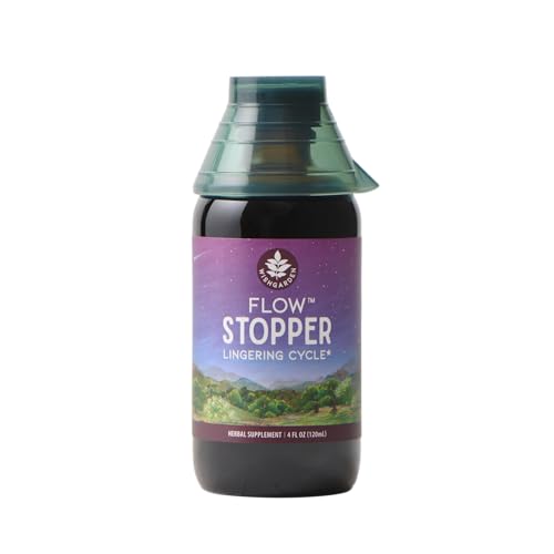 WishGarden Herbs Flow Stopper Lingering Cycle (Wombstringe) - Plant-Based Herbal Formula w/Shepherds Purse & Witch Hazel Moderates Breatkthrough Bleeding Blood Flow & Spotting Between Cycles 4oz