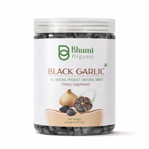 Bhumi Organic Ready To Eat Peeled Natural Black Garlic Cloves (250 gm)