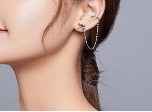 Clip d'oreille boucle d'oreille chaîne sans perçage multiple pour fête - 5