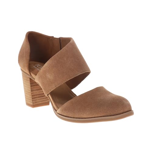 Image of TOMS Women's Milan Closed Toe 3 inch Heel, Leather Upper, CloudBound Insole, Side Zipper