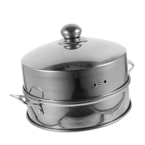 LIGIGWASH Vaporera de Cocina de Aleación de Aluminio con Tapa Cesta para Cocer al Vapor Alimentos como Dumplings Dim Sum y Verduras Resistente y Fácil de Limpiar para Uso Doméstico