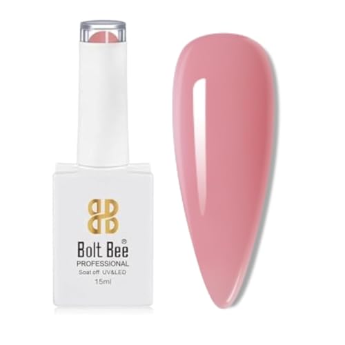 Image of Bolt Bee Jelly Pink Color Gel Nail Polish Soak Off UV Gel DIY at Home Manicure Salon Nail Art (99, 15ml)