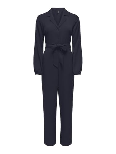 Onlnova Life Vis L/S ZIRA JUMPSUIT SOLID, azul oscuro, XL
