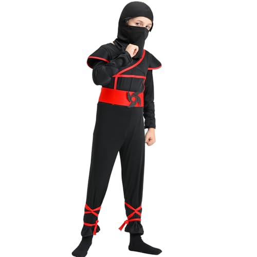 Disfraz completo ninja musculoso para niños miniatura 5