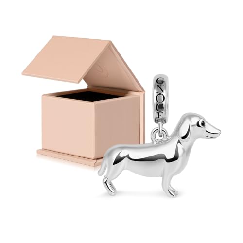 Image of GNOCE Pet Dog Bead Charm for Women,Silver Charms Necklace Bracelet for Her, Jewelry Gift