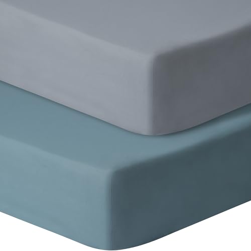 GUNTAIL Baby Crib Sheets for Boys Girls, 2 Pack Fitted Crib