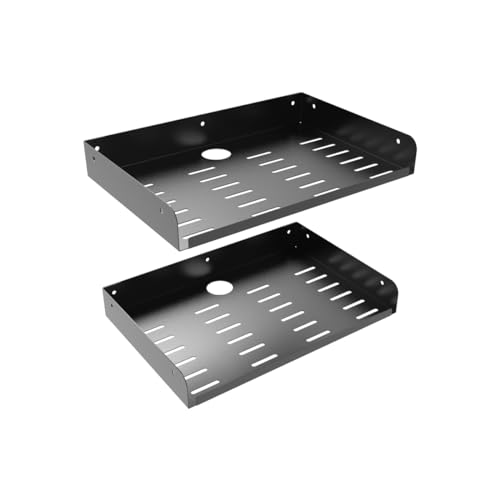JINGCHENGMEI 2 Pcs of Metal Floating Shelf Modern Wall Mounted St...
