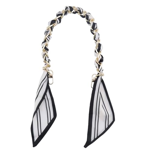 Image of Silk Scarf Purse Chain Strap Handbag Handle Replacement Elegant Bag Decoration for Ladies Bag