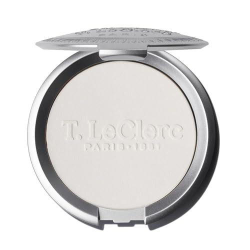T.LeClerc Rice Compact Powder – Anti-Aging Pressed Powder with Brown Rice Ferment – Long-Lasting Natural Matte Finish – Moisturizing | Non-Comedogenic Face Powder (UNIVERSELLE, 9G)