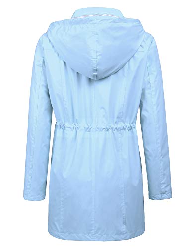 LOMON Raincoat Women Waterproof Long Hooded Trench Coats Lined Windbreaker Travel Jacket S-XXL - Image 4