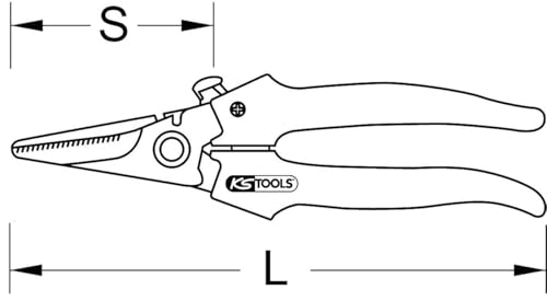 Ciseau droit KS TOOLS 145 mm pour couper dans les accès difficiles - 7