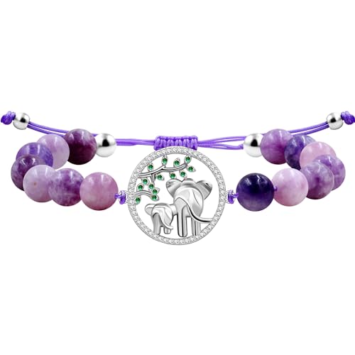 Bracelet éléphant plaqué platine et zircon vert | Bijou raffiné