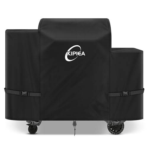 Image of Kipiea 600D Pellet Grill Cover for Pit Boss Navigator 850 /1300, Competition 1250, Waterproof BBQ Smoker Cover, UV Resistant, No Tear, No Fading