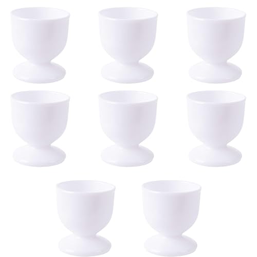 Egg Cups, 8-Piece Plastic Egg Cup Set, Funny and Novelty Egg Cups for Kids and Adults, Ideal for Breakfast and Brunch Parties, 4.6 x 4.7 cm