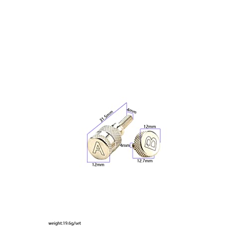 Alnicov Kupfer-Nickel-Saxophon-Halsspannschrauben Saxophon gebogener Hals Festschraube für Alt-Tenor-Sopran-Saxophon-Reparaturteile – Gewindedurchmesser 4 mm