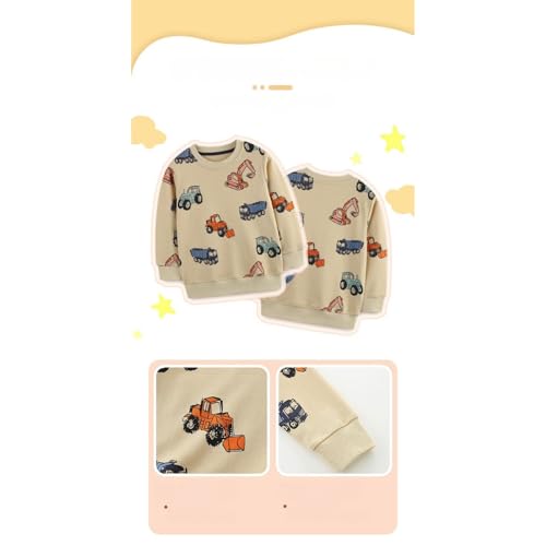 Toddler Boys Truck Sweatshirts Cotton Crewneck Long Sleeve Pullover T Shirt 1 to 8 Years Comfort Fall Tops Tees4