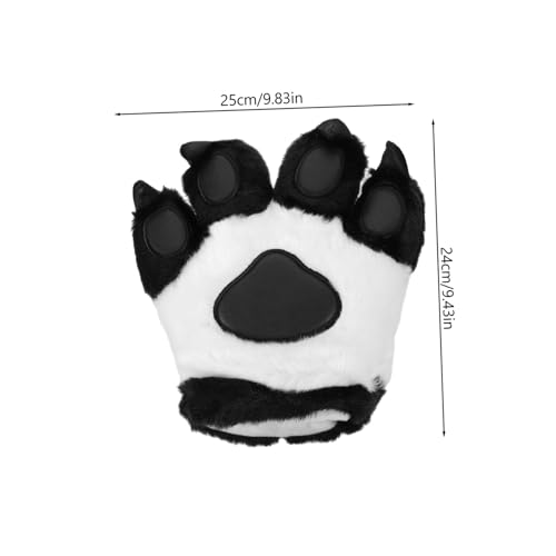 KICHOUSE Plush Bear Claw Gloves for Boys and Girls and Adults Warm Animal Paw Costume Props for Role Playing Parties Soft Winter Accessory2