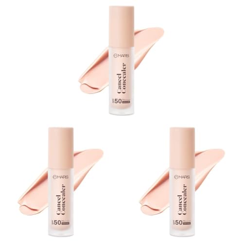 Image of MARS SPF50 PA++++ Cancel Concealer with Radiant Natural Finish (6.0 ml) (01-IVORY VEIL) | Lightweight | Medium to High Coverage | Long-Lasting & Multi-Purpose | Crease Resistant (Pack of 3)