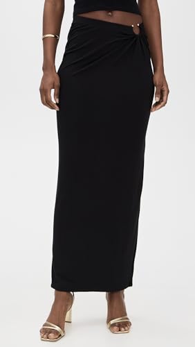 Black Stretch Jersey Maxi Skirt by good american2