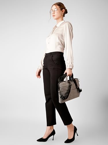 Image of modny Formal Trousers for Women Premium Polycotton, Regular Fit, Straight Pant for Girls | Ideal for Office, College & Professional Wear