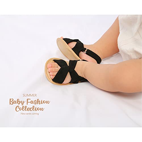 Image of Infant Baby Girls Boys Summer Sandals Premium Unisex Non Slip Rubber Soft Sole Breathable Toddler First Walker Outdoor Beach Shoes