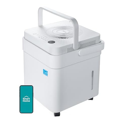 Midea Cube 50 Pint Dehumidifier for Basement and Rooms at Home for up to 4,500 Sq. Ft., Built-in Pump, Drain Hose Included, Smart Control, Works with Alexa (White), ENERGY STAR Most Efficien