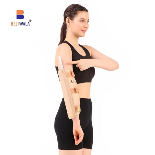 Image of Elbow Brace Arm Immobilizer Splint (XXL) | Cotton Elbow Support Stabilizer with Aluminum Strips for Fracture, Sprains, Dislocation & Arthritis Pain Relief | Adjustable & Lightweight