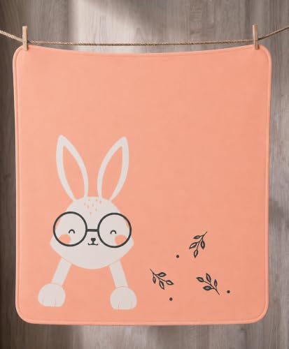 Image of TinyLane - Curated for you! Reversable Bamboo Cotton Blanket for New Born Baby, Baby Blanket All Season, Baby Blanket for 0-2 Years, Pack of 1, 100 * 80cm, Animal Faces Design