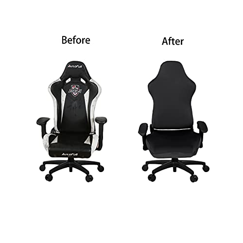 Image of SARAFLORA Gaming Chair Covers Stretch Washable Computer Chair Slipcovers for Armchair, Swivel Chair, Gaming Chair,Computer boss Chair (Black, X-Large)