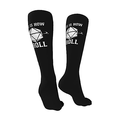 This Is How I Roll Knee High Socks For Women Long Tube Socks Athletic Compression Socks Unisex High Socks Girls2