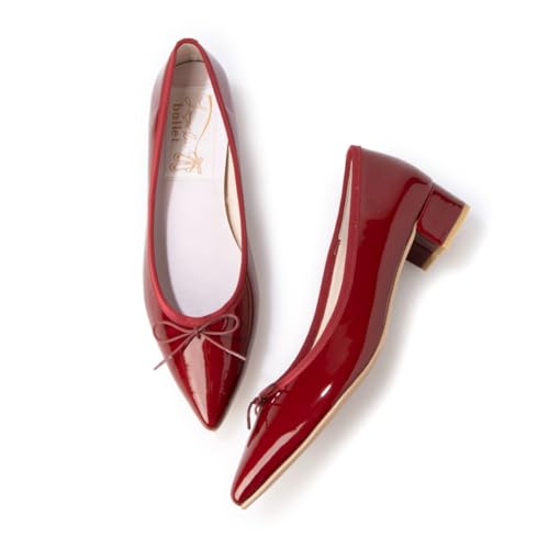 [Launa lea] [ラウナレア] 【レイン対応】ポインテッドヒールバレエシューズ(RB9401A) ワインE 240