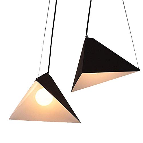 Plafonnier lustre créatif forgé E27 cage géométrique noire pour luminaire de salon moderne