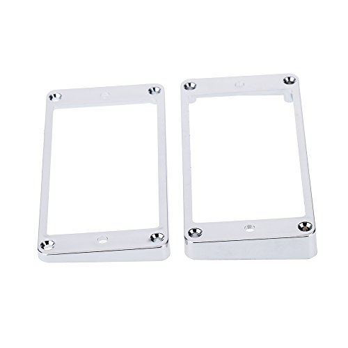 Andoer Anel de montagem do quadro de captação de guitarra de plástico cromado para LP Guitar Silver