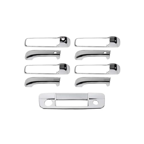 TTOPLINK ABS外装車ドア/リアテールゲートハンドルシェルデコレーションカバー Dodge RAM 2009-2018 カーアクセサリー対応(Chrome)
