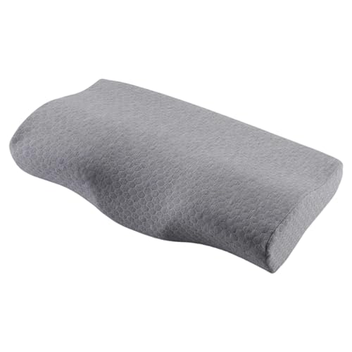 AVKGCZ Almohada cervical de espuma viscoelástica para dormir con diseños en forma de mariposa y funda desmontable lavable y transpirable, recuperación lenta, ergonómica, fibra refrescante, ajustable