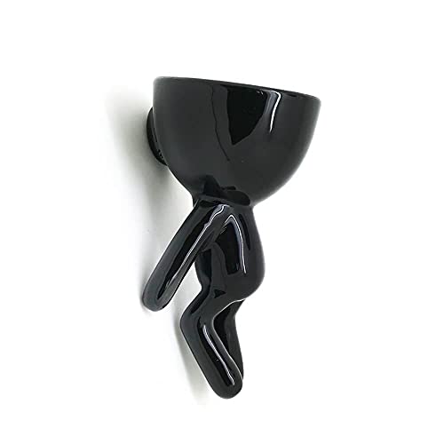 Vaso de Parede Cachepot Bob Homenzinho Preto MD3