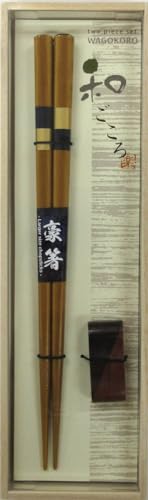 アオバ 箸 桐箱ギフト 箸置付 太目 神代 【544739】