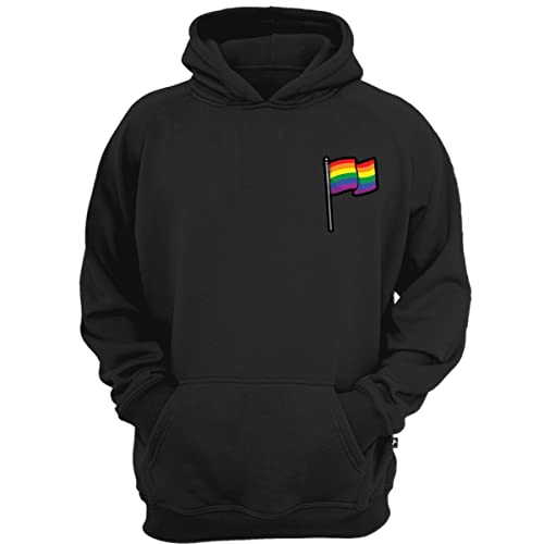 Casaco moletom bandeira lgbtqia+ gay pride orgulho Cor:Preto;G&ecirc;nero:Unissex;Tamanho:G