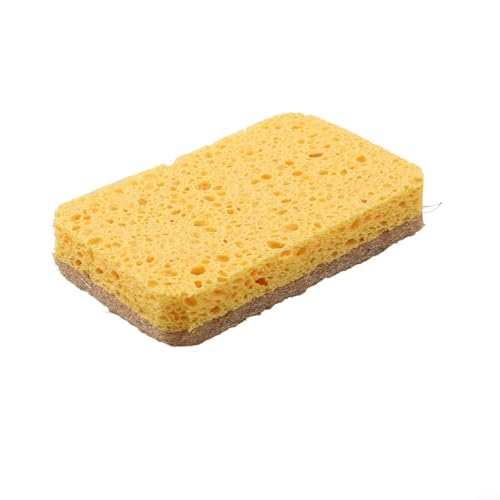 Paquete de 8 esponjas de cocina compostables con estropajo resistente para lavar platos y limpiar ollas, material biodegradable ecológico (B)