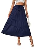 Jupe longue plissée pour femme : cette jupe plissée fluide est parfaite pour toutes les occasions – rendez-vous, fêtes, plage, vacances, mariages, vie quotidienne, travail, bureau, vacances et bien plus encore. Idéale pour le printemps, l'été, l'automne et l'hiver.