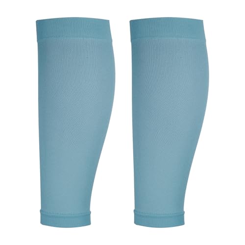 PATIKIL Calf Compression Sleeves, Leg Compression Elastic Sleeve Calf Brace Support for Men& Women, M& Blue& Spandex-Fitting For(Running Shin Splint Cycling Travel Relieve Leg Pain)
