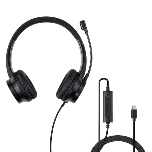 Casque micro USB-C LINDY 20439 avec télécommande pour PC portables