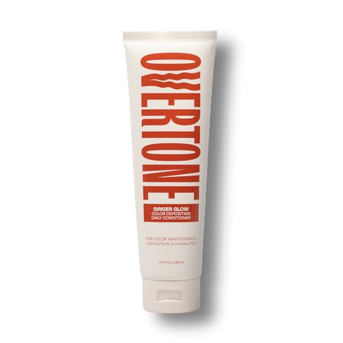 Image of OVERTONE Color Depositing Daily Conditioner, Semi Permenant, Ginger Glow | Refresh Color & Prevent Fading, Hydrating, Vegan & Cruelty-Free, All Hair Types, Contains Shea Butter & Coconut Oil