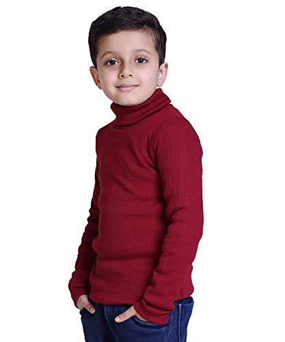 Image of Hyneck Sweater in Yellow Color Baby Casual Winter Full Sleeve Kids Every Wear High Neck for Baby Boys and Baby Girls Skivvy /Skeeve /Skivi Sweater Set